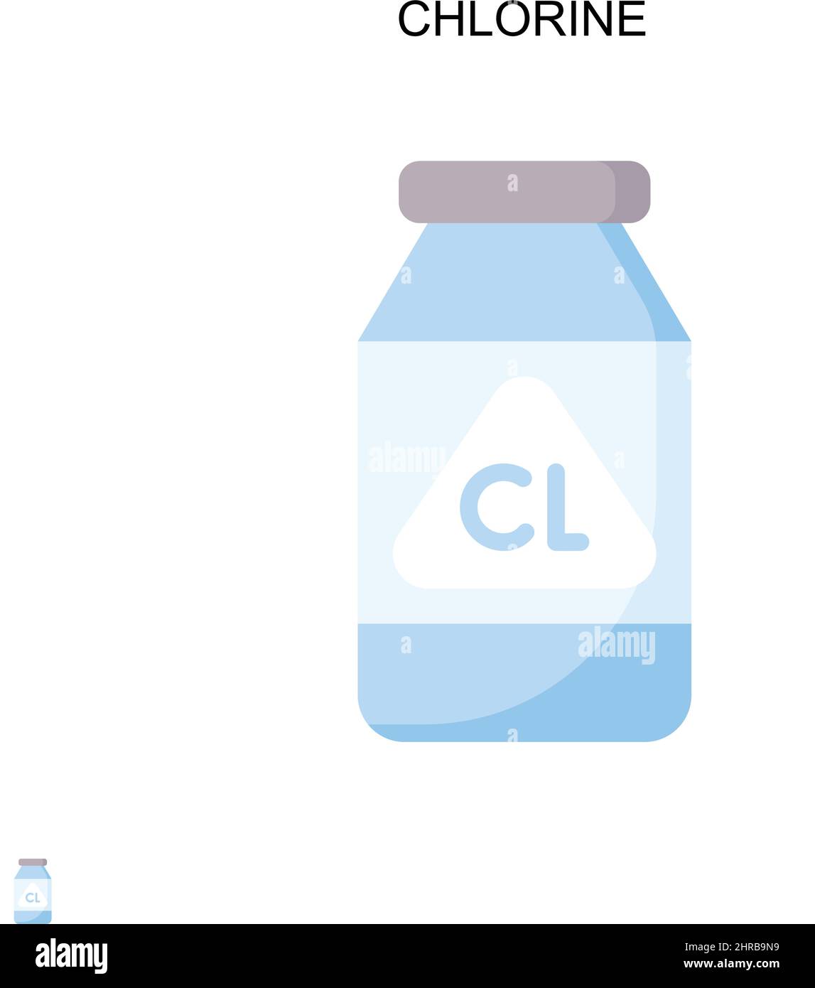 Icône de vecteur simple chlore. Modèle de conception de symbole d'illustration pour élément d'interface utilisateur Web mobile. Illustration de Vecteur