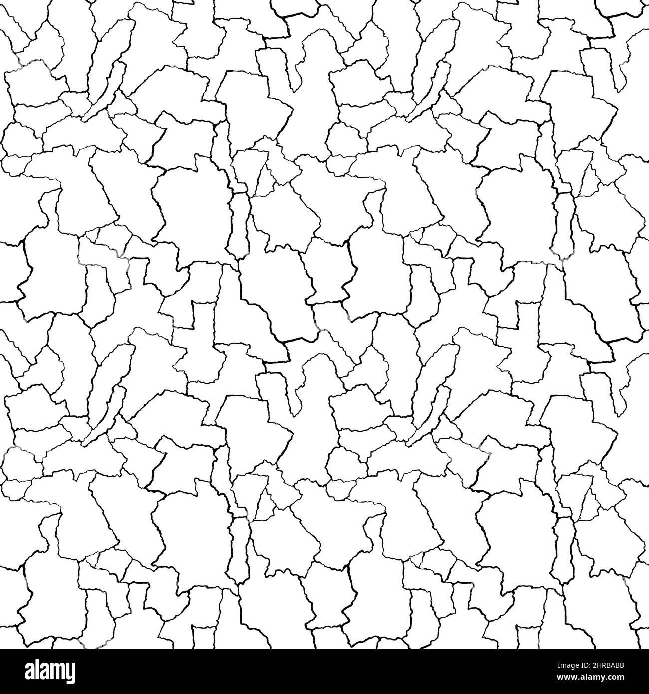 kintsugi art sans couture motif de éclats et de fragments de barbes différents avec des lignes fines. Illustration de Vecteur