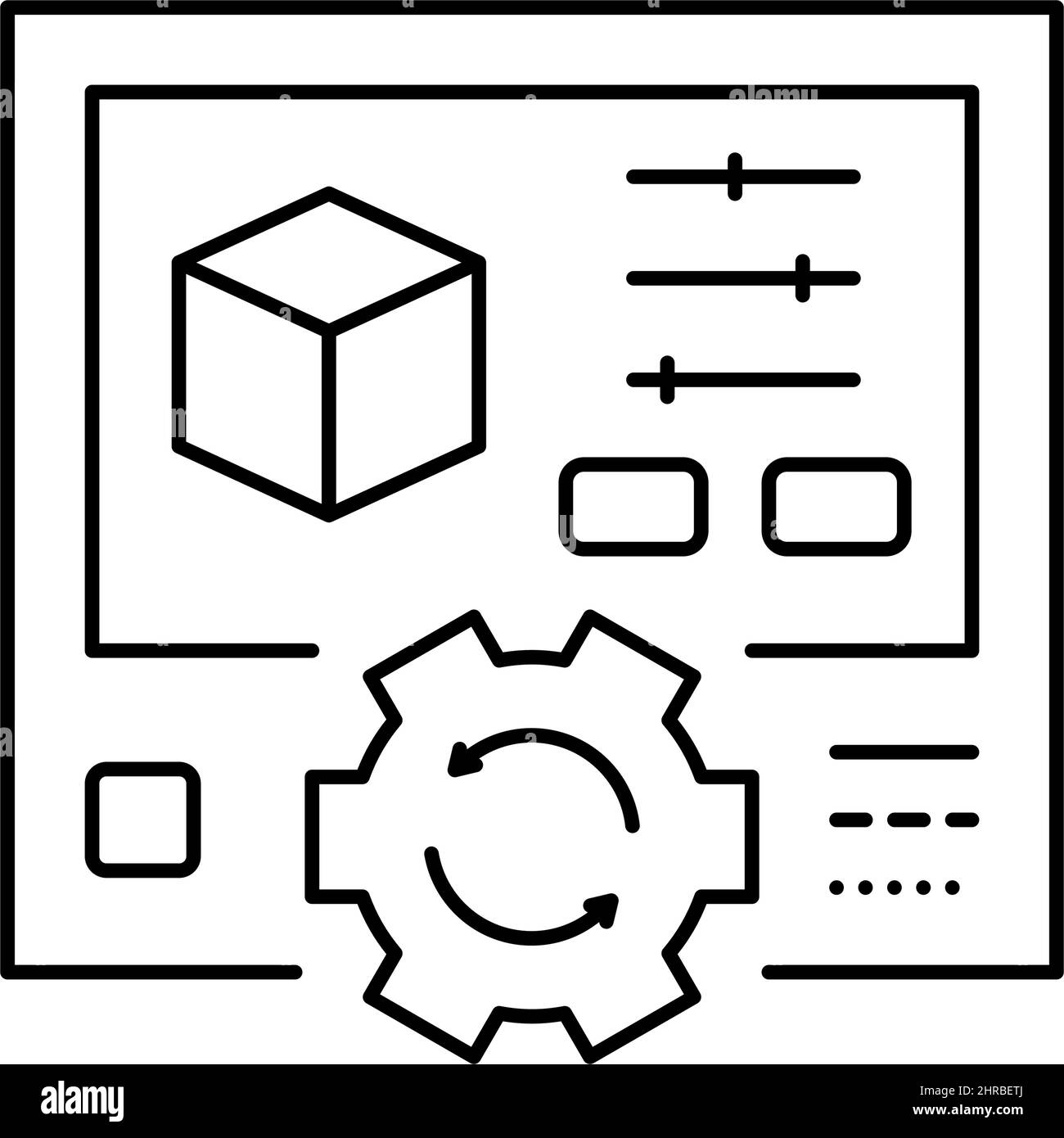 définition de l'illustration vectorielle de l'icône de ligne ugc Illustration de Vecteur