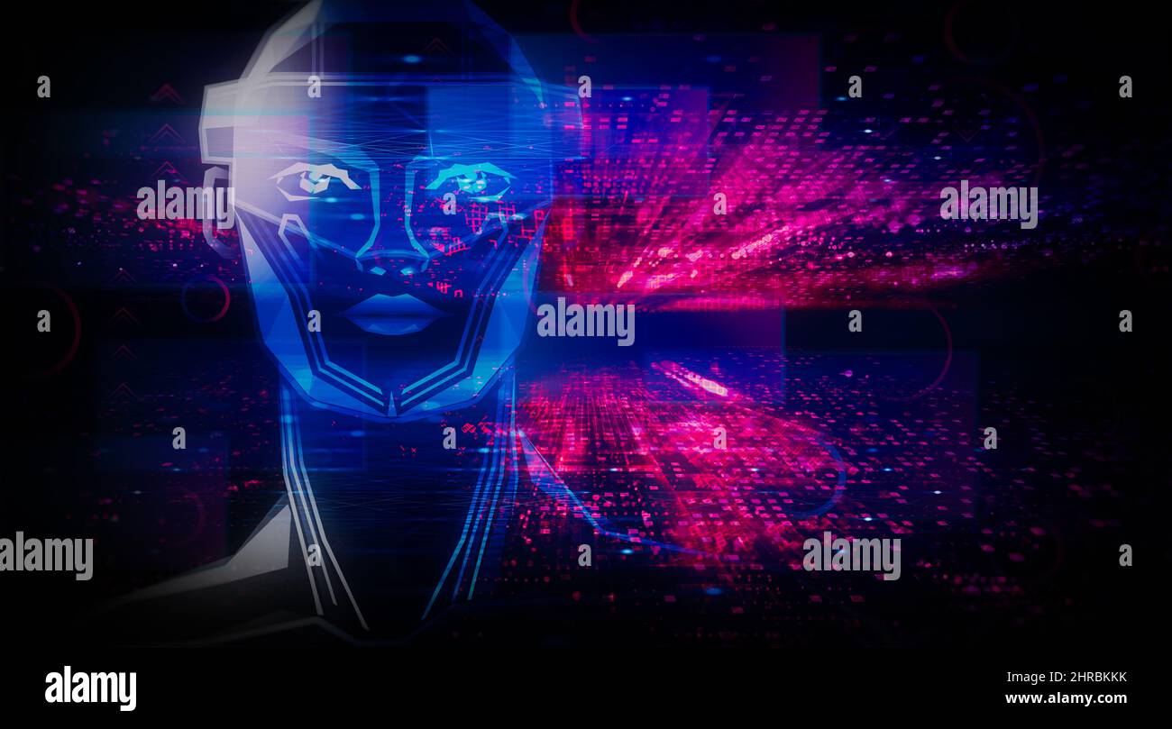 Concept métaverse avec Avatar dans un monde virtuel - espaces virtuels et virtualisation - innovation perturbatrice dans les technologies de l'information et l'informatique SC Banque D'Images