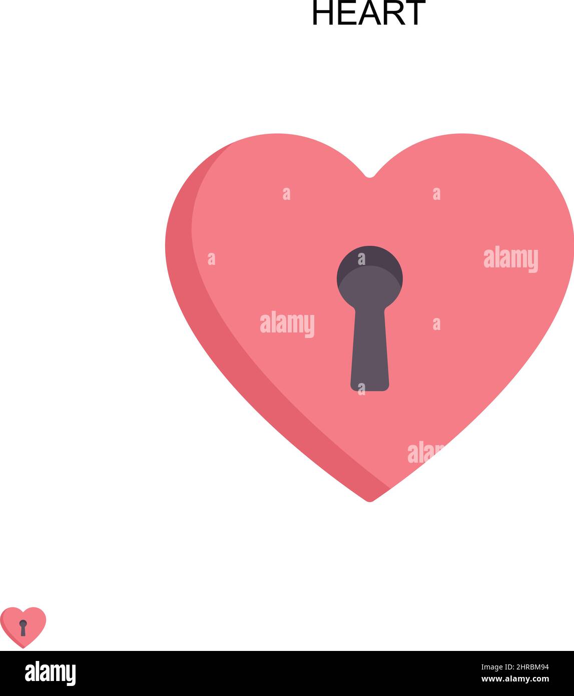 Icône vecteur simple coeur.Modèle de conception de symbole d'illustration pour élément d'interface utilisateur Web mobile. Illustration de Vecteur