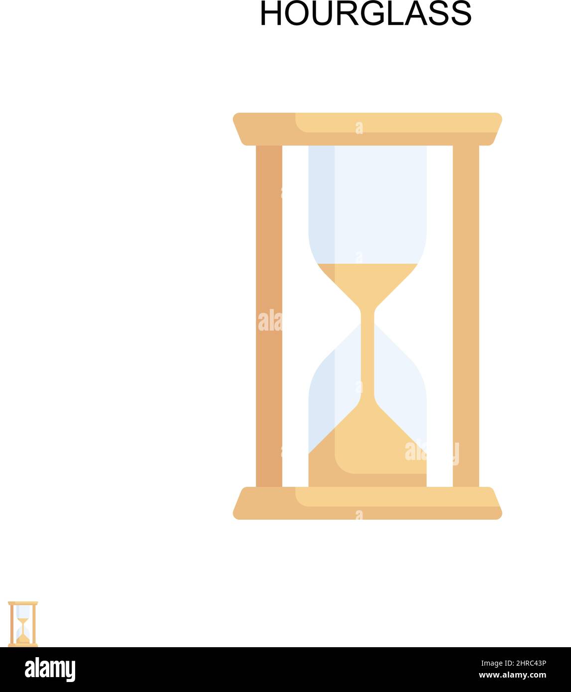 Icône de vecteur simple HourGlass.Modèle de conception de symbole d'illustration pour élément d'interface utilisateur Web mobile. Illustration de Vecteur