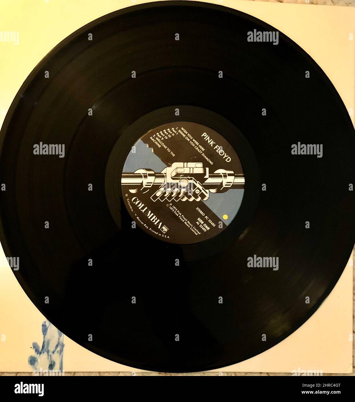 Rock Music Vinyl Records album, années 1970, Pink Floyd, 'Wish You Were Here', 1975, Columbia Records, Banque D'Images