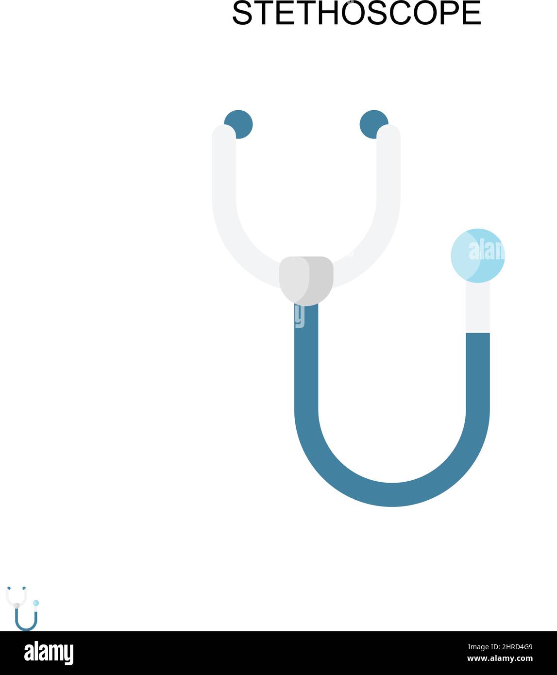 Stéthoscope icône vecteur simple.Modèle de conception de symbole d'illustration pour élément d'interface utilisateur Web mobile. Illustration de Vecteur