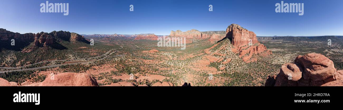 panorama de la région de Sedona Arizona depuis le sommet de Bell Rock Banque D'Images