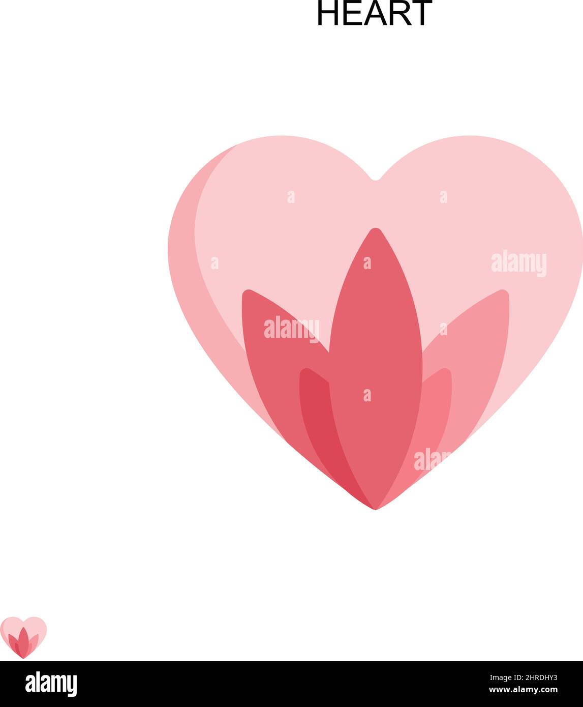 Icône vecteur simple coeur.Modèle de conception de symbole d'illustration pour élément d'interface utilisateur Web mobile. Illustration de Vecteur