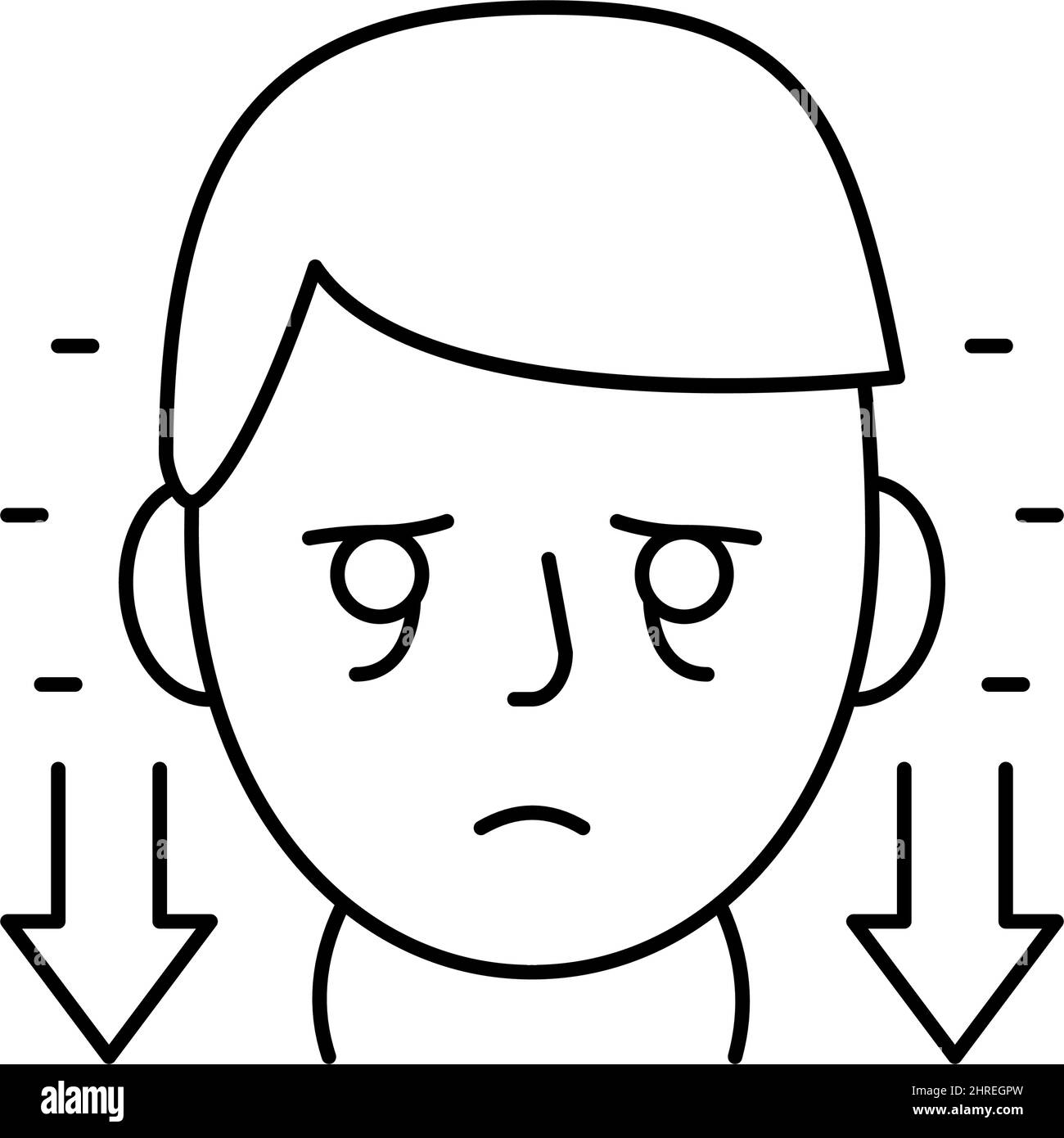 hyperthyroïdie ligne endocrinologie icône vecteur illustration Illustration de Vecteur