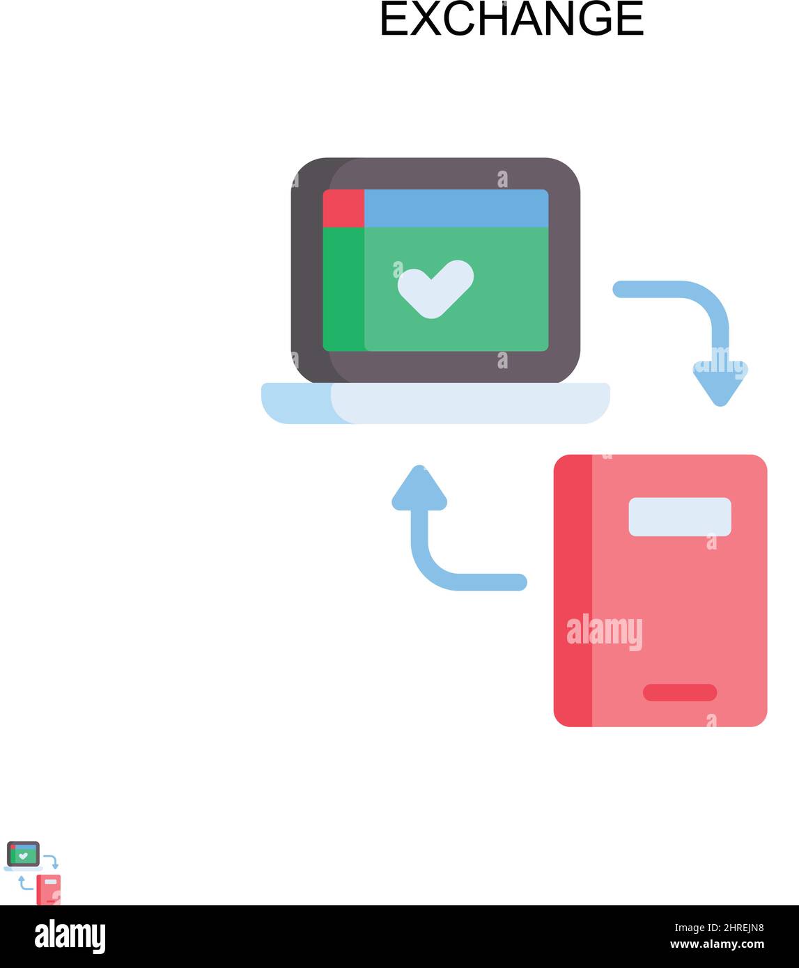 Icône de vecteur simple Exchange.Modèle de conception de symbole d'illustration pour élément d'interface utilisateur Web mobile. Illustration de Vecteur