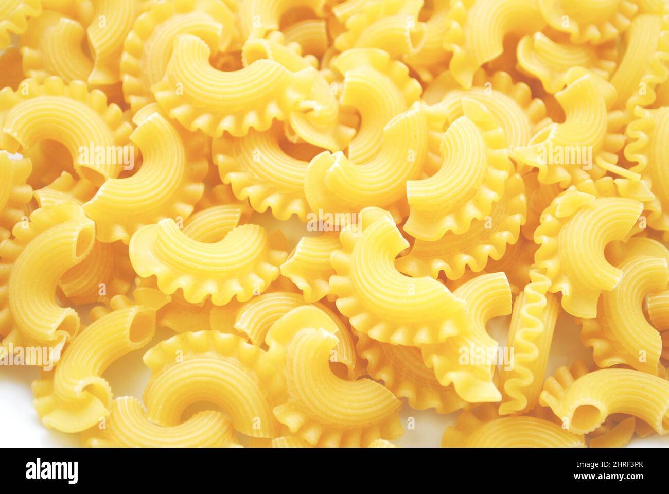 Creste Di Gallo Italian Pasta Background, non cuit et sec Banque D'Images