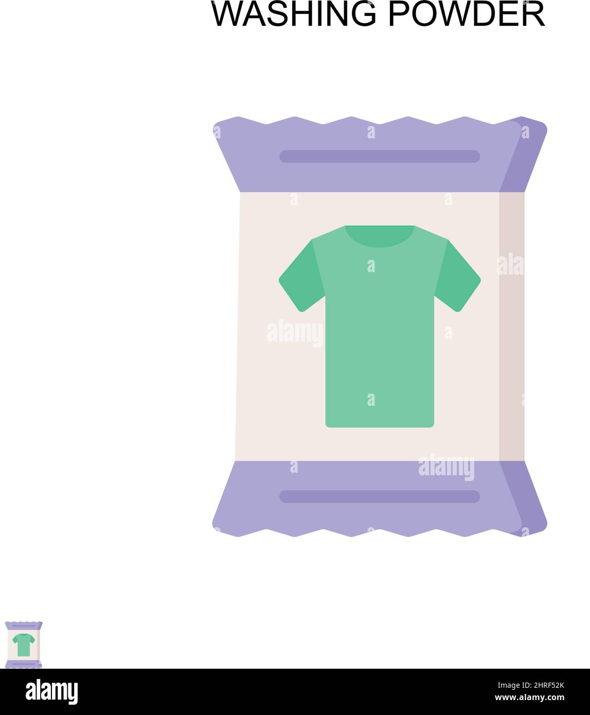 Icône vecteur simple de poudre de lavage. Modèle de conception de symbole d'illustration pour élément d'interface utilisateur Web mobile. Illustration de Vecteur