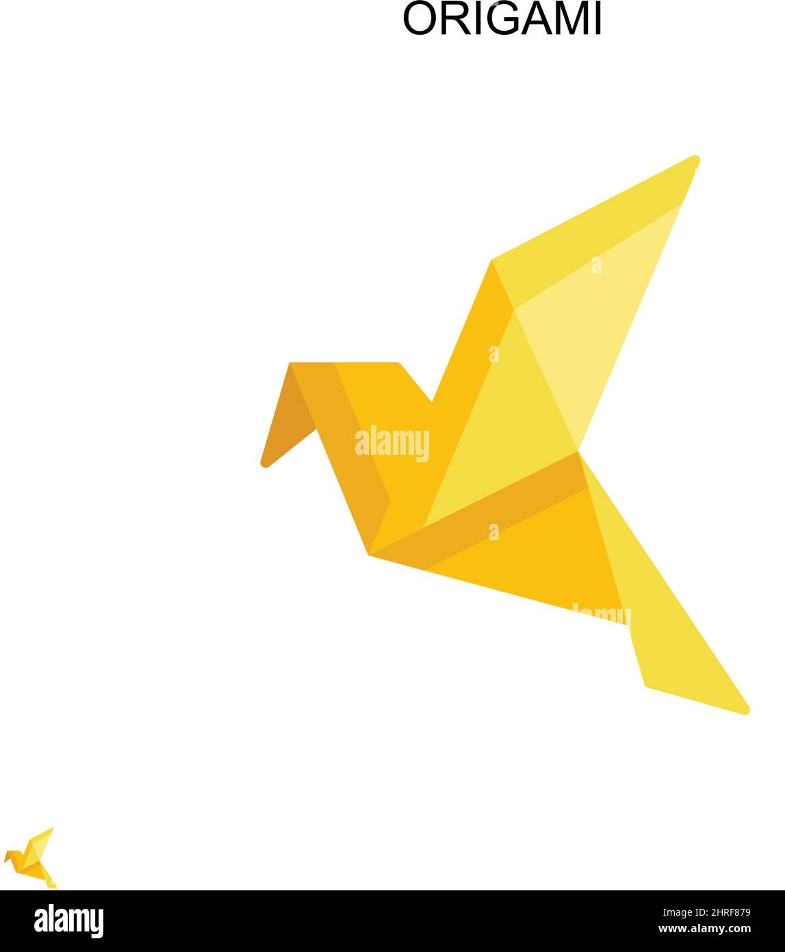 Icône vecteur simple origami.Modèle de conception de symbole d'illustration pour élément d'interface utilisateur Web mobile. Illustration de Vecteur