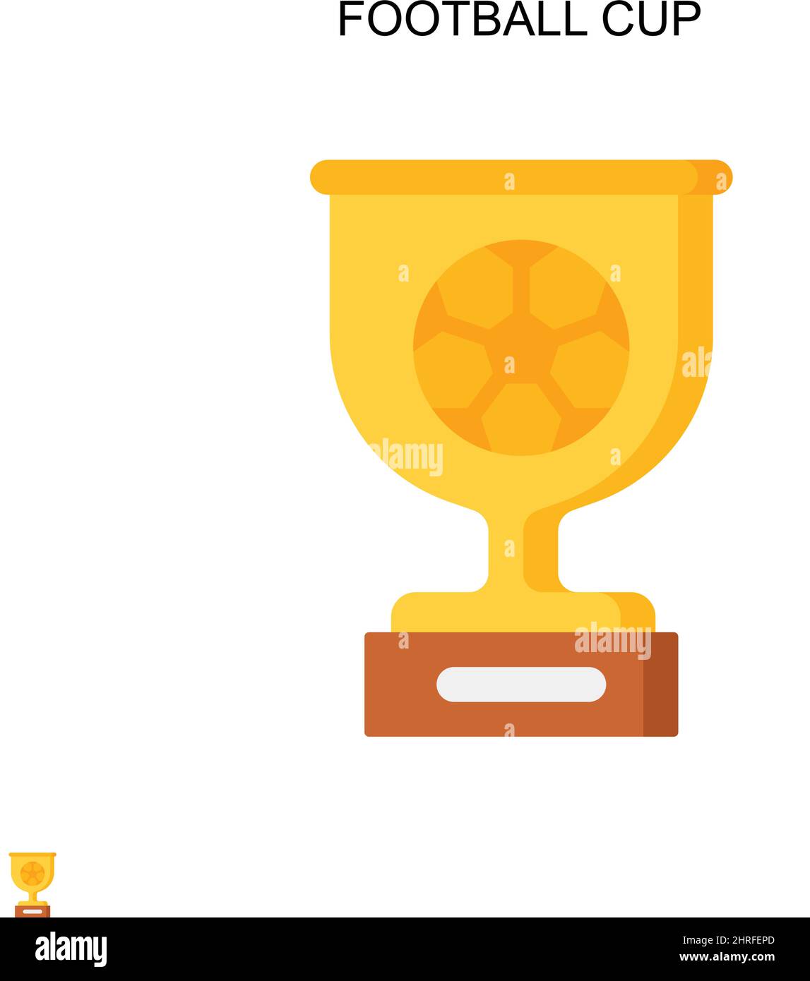 Icône de vecteur simple de la coupe de football. Modèle de conception de symbole d'illustration pour élément d'interface utilisateur Web mobile. Illustration de Vecteur