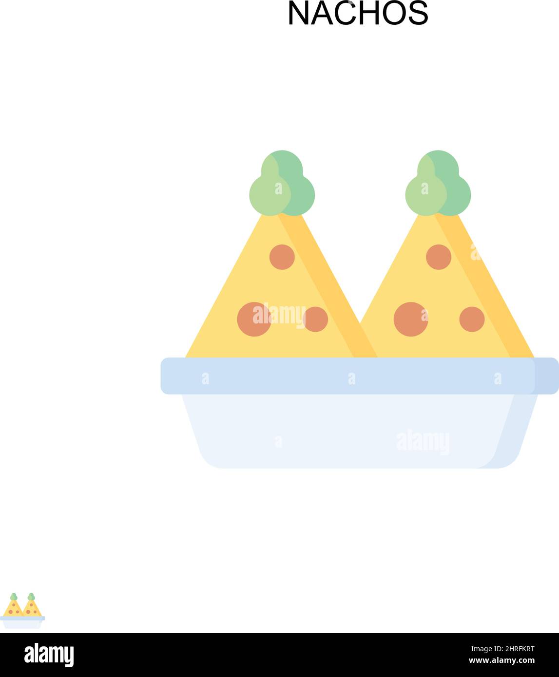 Icône de vecteur simple nachos.Modèle de conception de symbole d'illustration pour élément d'interface utilisateur Web mobile. Illustration de Vecteur