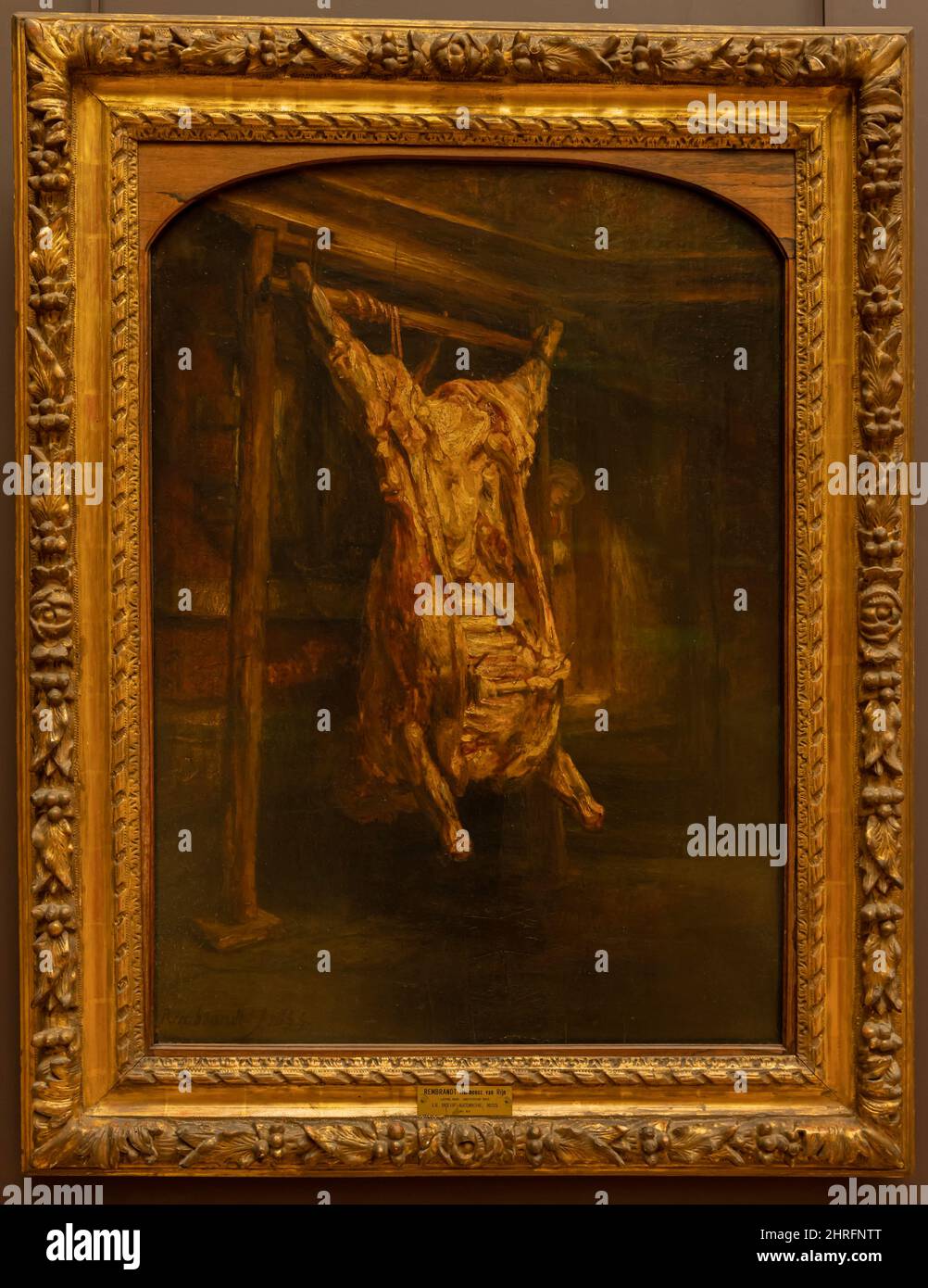 Musée du Louvre. L'Ox abattu peint par Rembrandt Banque D'Images