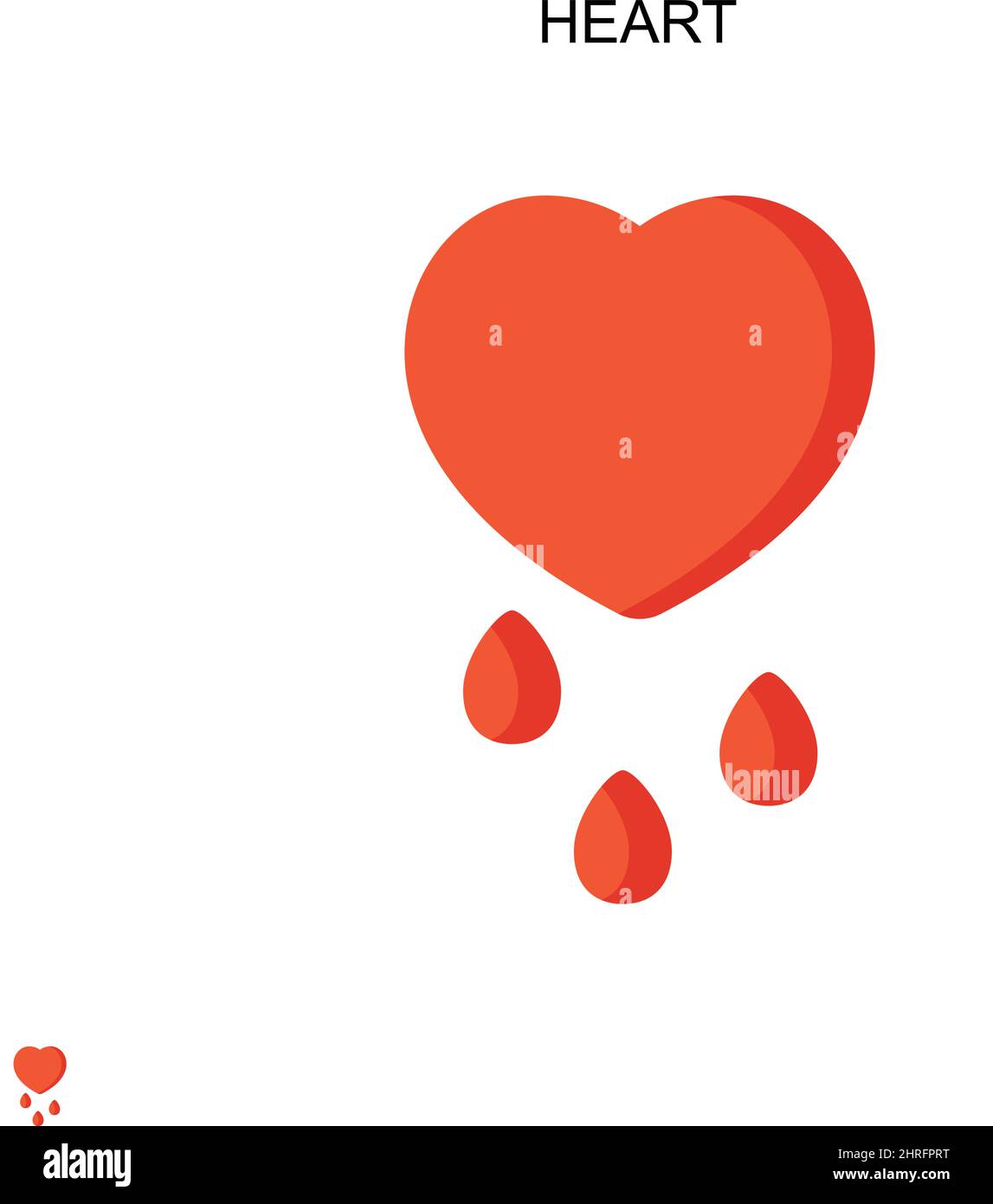 Icône vecteur simple coeur.Modèle de conception de symbole d'illustration pour élément d'interface utilisateur Web mobile. Illustration de Vecteur