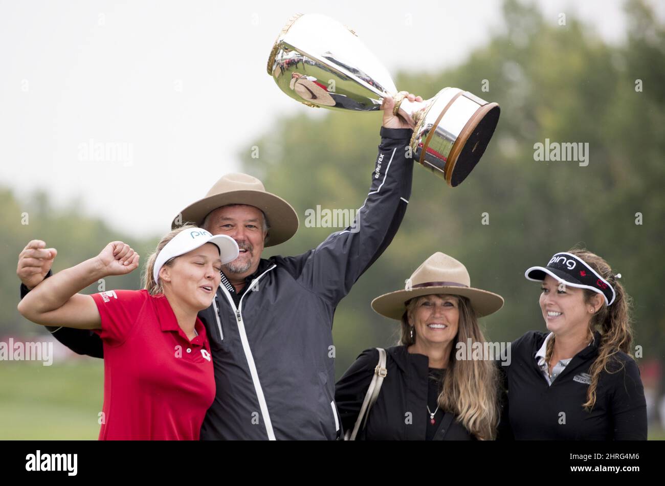 Brooke Henderson, de Smiths Falls, EN ONTARIO, la célèbre avec son père