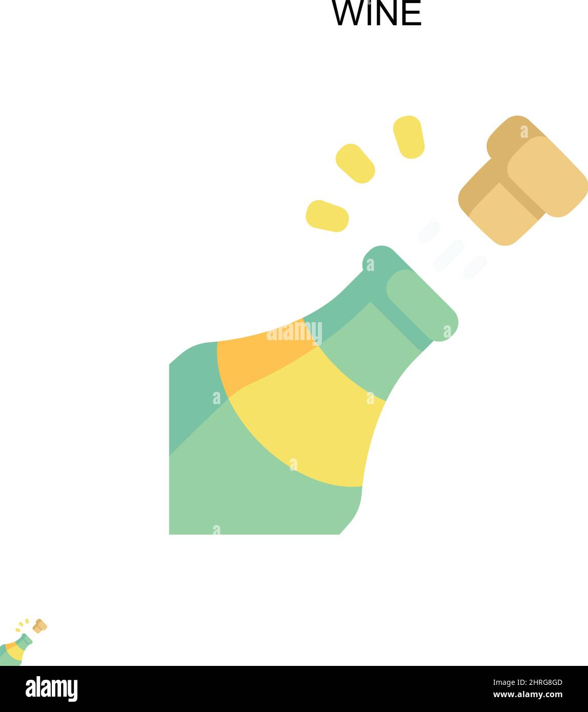 Icône vecteur simple vin.Modèle de conception de symbole d'illustration pour élément d'interface utilisateur Web mobile. Illustration de Vecteur