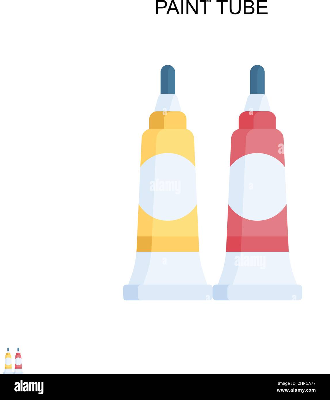 Icône de vecteur simple de tube de peinture.Modèle de conception de symbole d'illustration pour élément d'interface utilisateur Web mobile. Illustration de Vecteur