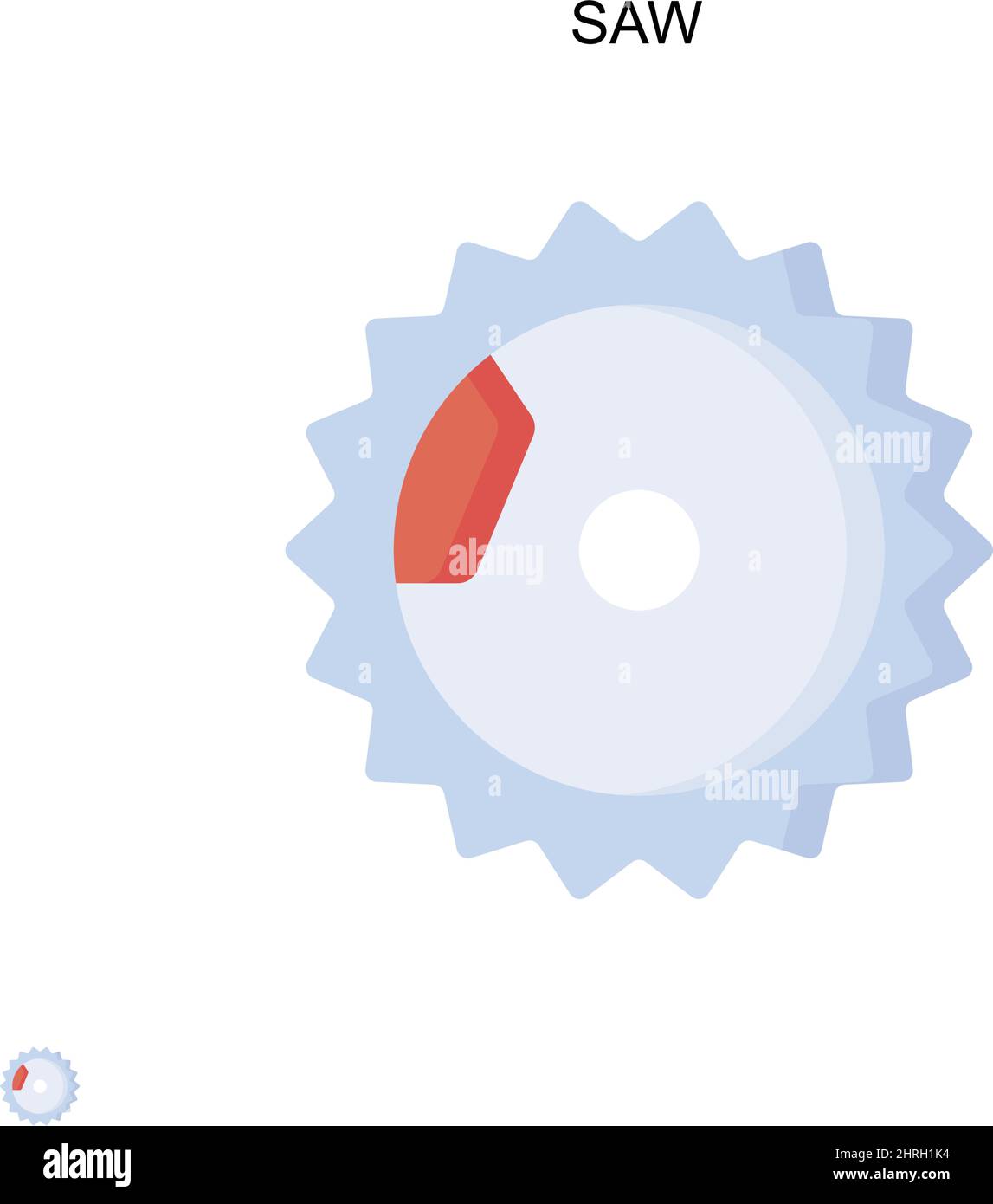 Icône de vecteur simple SAW.Modèle de conception de symbole d'illustration pour élément d'interface utilisateur Web mobile. Illustration de Vecteur