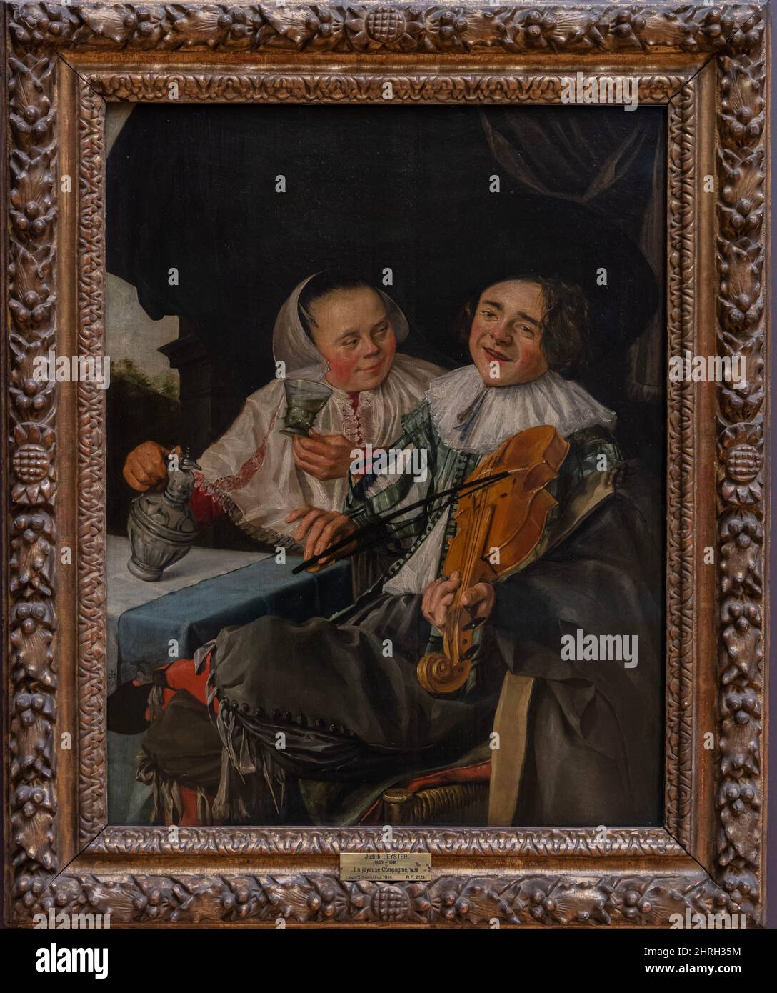 Musée du Louvre. Joyeuse compagnie peinte par Judith Leyster Banque D'Images