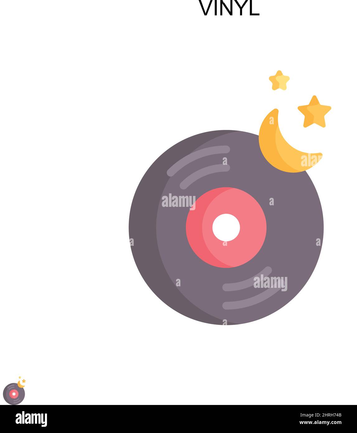 Vinyle simple vecteur icône.Modèle de conception de symbole d'illustration pour élément d'interface utilisateur Web mobile. Illustration de Vecteur