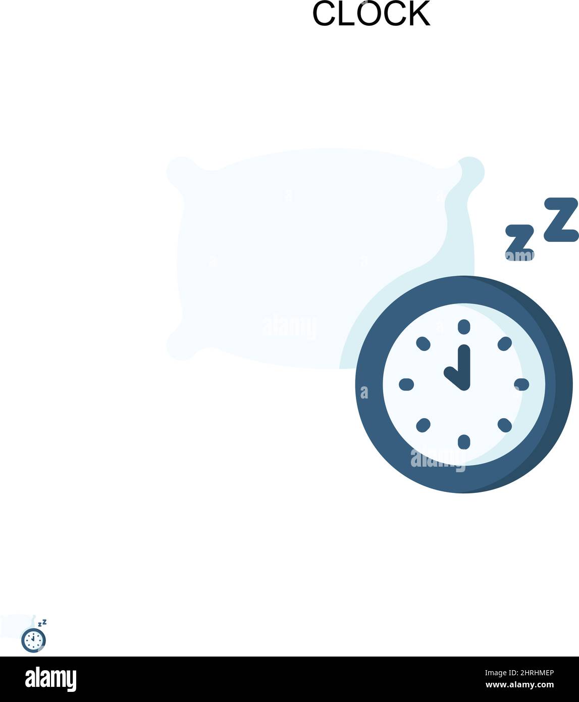 Icône de vecteur simple d'horloge.Modèle de conception de symbole d'illustration pour élément d'interface utilisateur Web mobile. Illustration de Vecteur