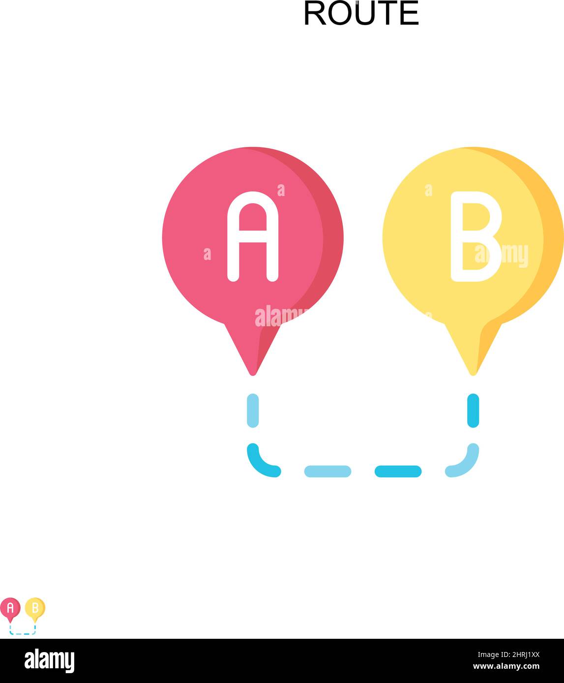 Icône de vecteur simple de routage.Modèle de conception de symbole d'illustration pour élément d'interface utilisateur Web mobile. Illustration de Vecteur