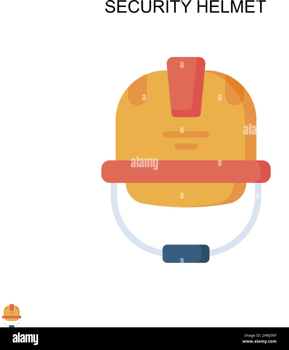 Icône de vecteur simple de casque de sécurité. Modèle de conception de symbole d'illustration pour élément d'interface utilisateur Web mobile. Illustration de Vecteur