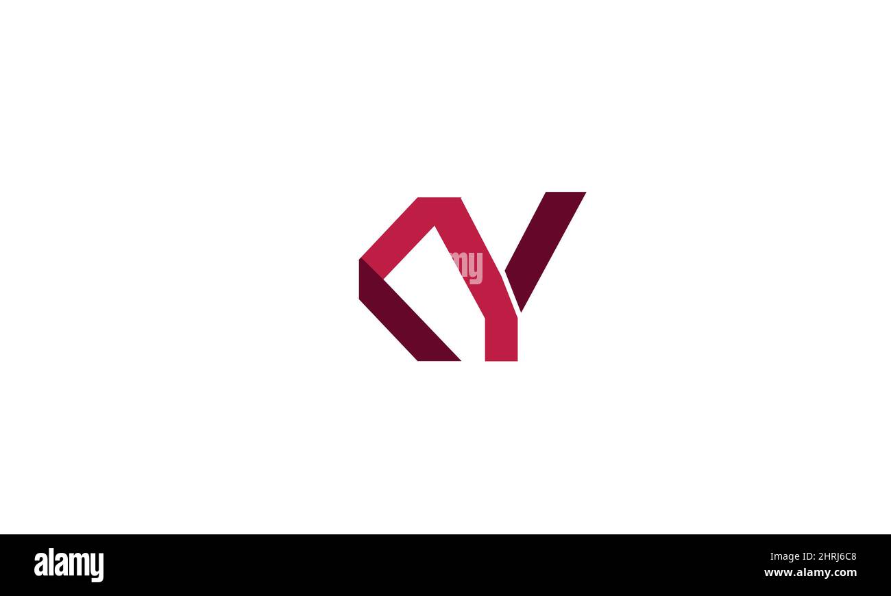 Lettres de l'alphabet initiales Monogram logo KY, YK, K et y Illustration de Vecteur