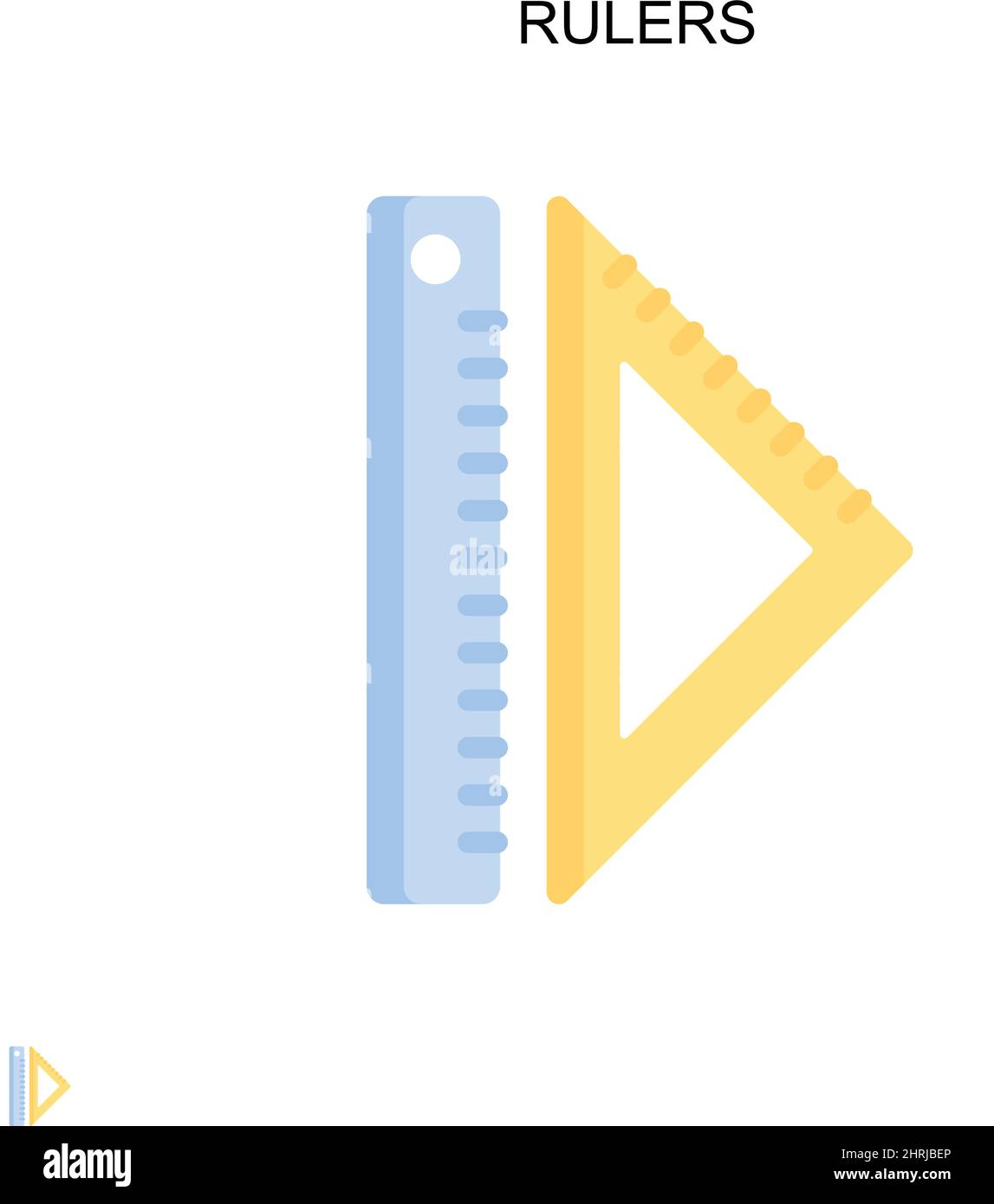 Icône de vecteur simple des règles. Modèle de conception de symbole d'illustration pour élément d'interface utilisateur Web mobile. Illustration de Vecteur