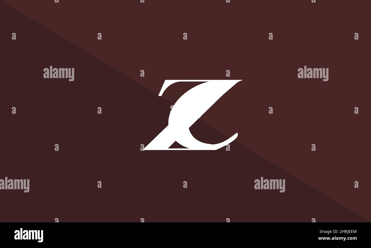 Lettres de l'alphabet initiales Monogram logo ZC, CZ, Z et C. Illustration de Vecteur