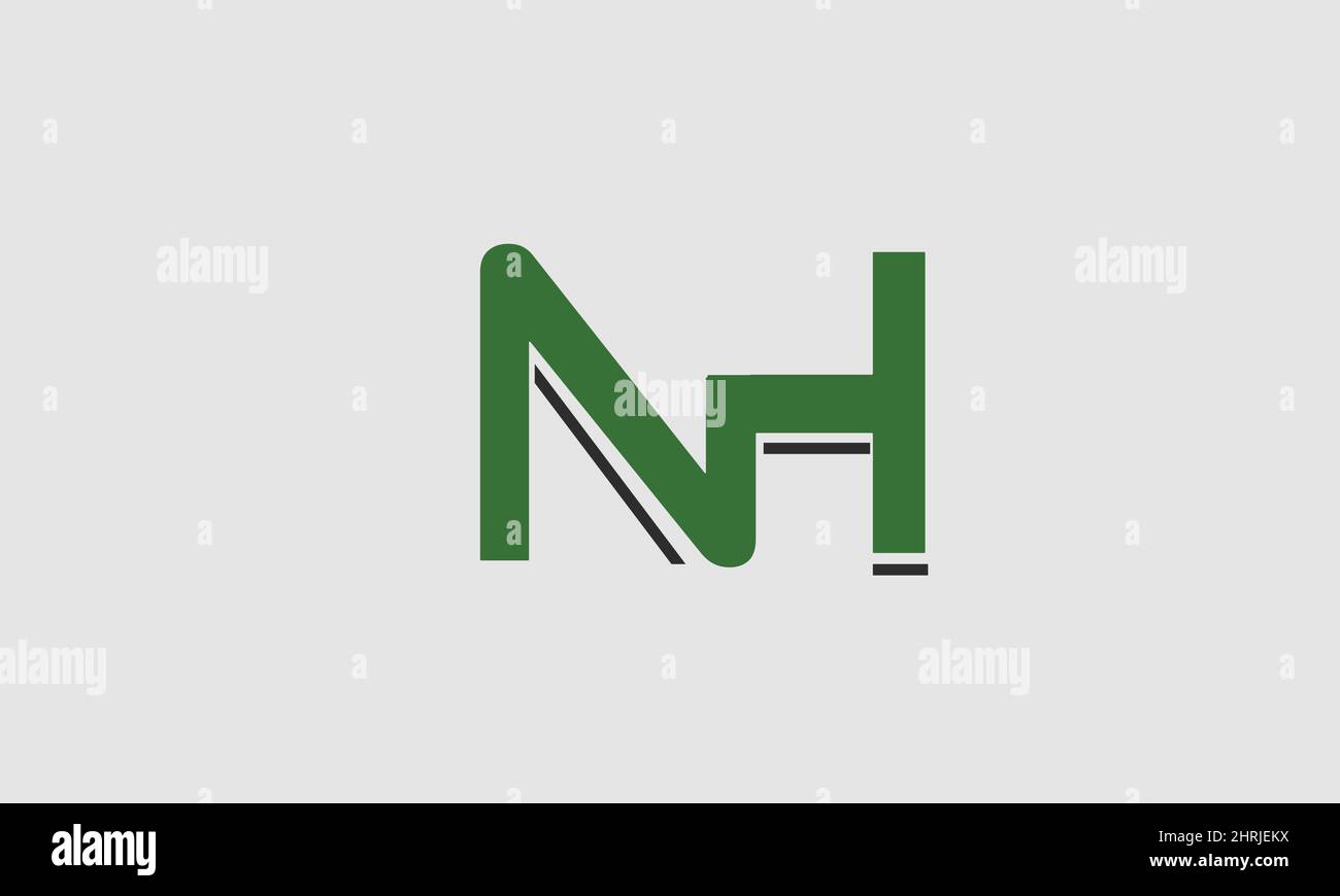 Lettres de l'alphabet initiales Monogram logo HN, NH, H et N Illustration de Vecteur