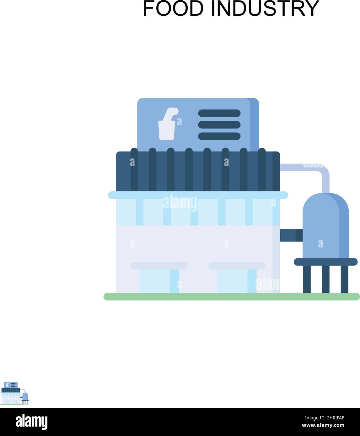 Icône vecteur simple de l'industrie alimentaire. Modèle de conception de symbole d'illustration pour élément d'interface utilisateur Web mobile. Illustration de Vecteur