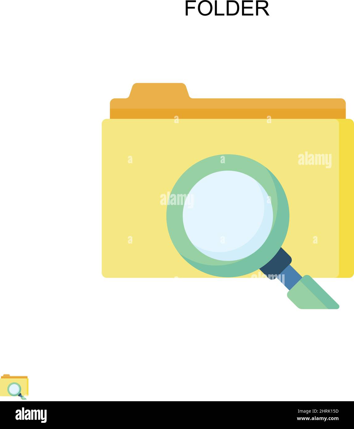Icône de vecteur simple de dossier.Modèle de conception de symbole d'illustration pour élément d'interface utilisateur Web mobile. Illustration de Vecteur