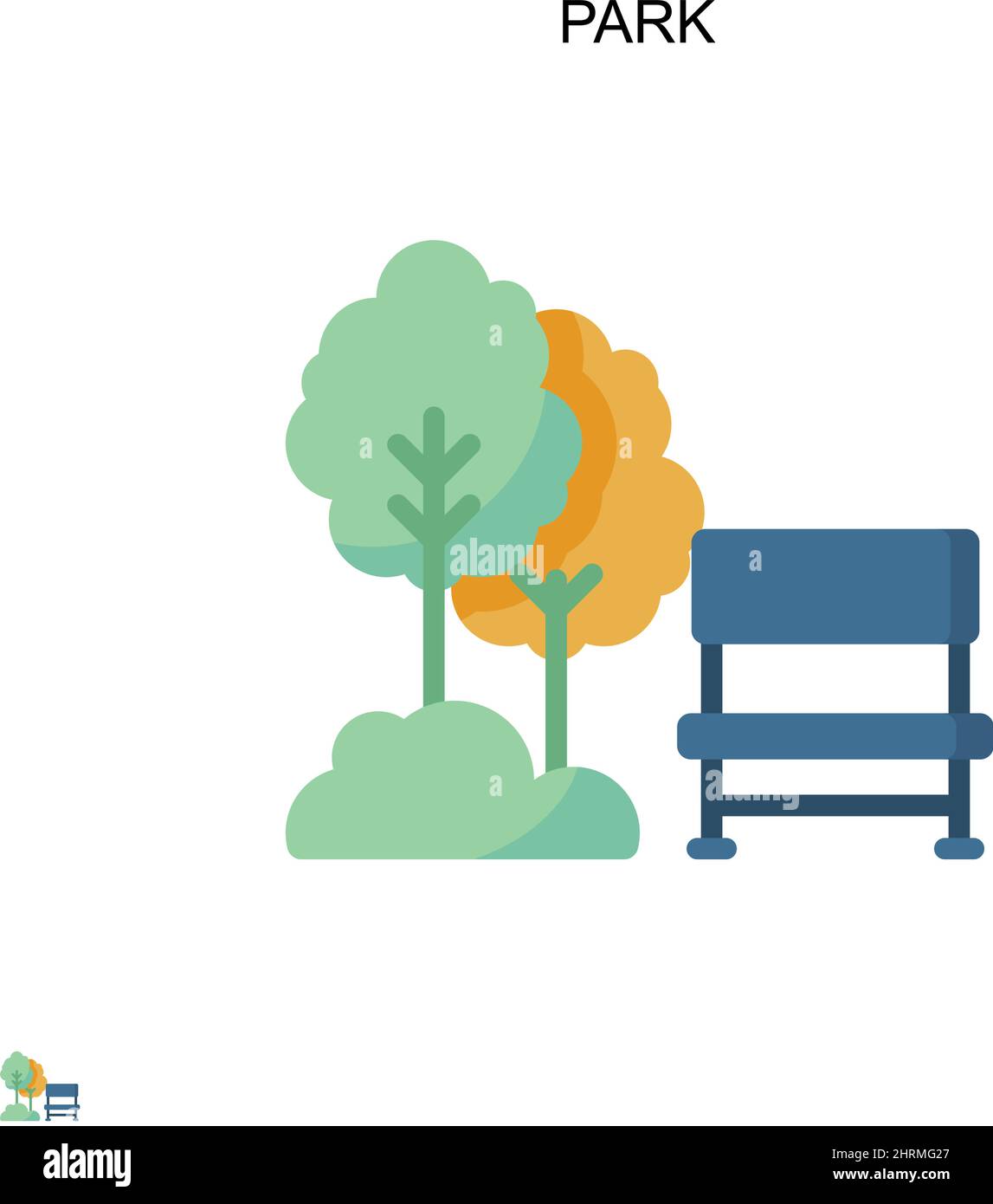 Icône Park simple Vector.Modèle de conception de symbole d'illustration pour élément d'interface utilisateur Web mobile. Illustration de Vecteur
