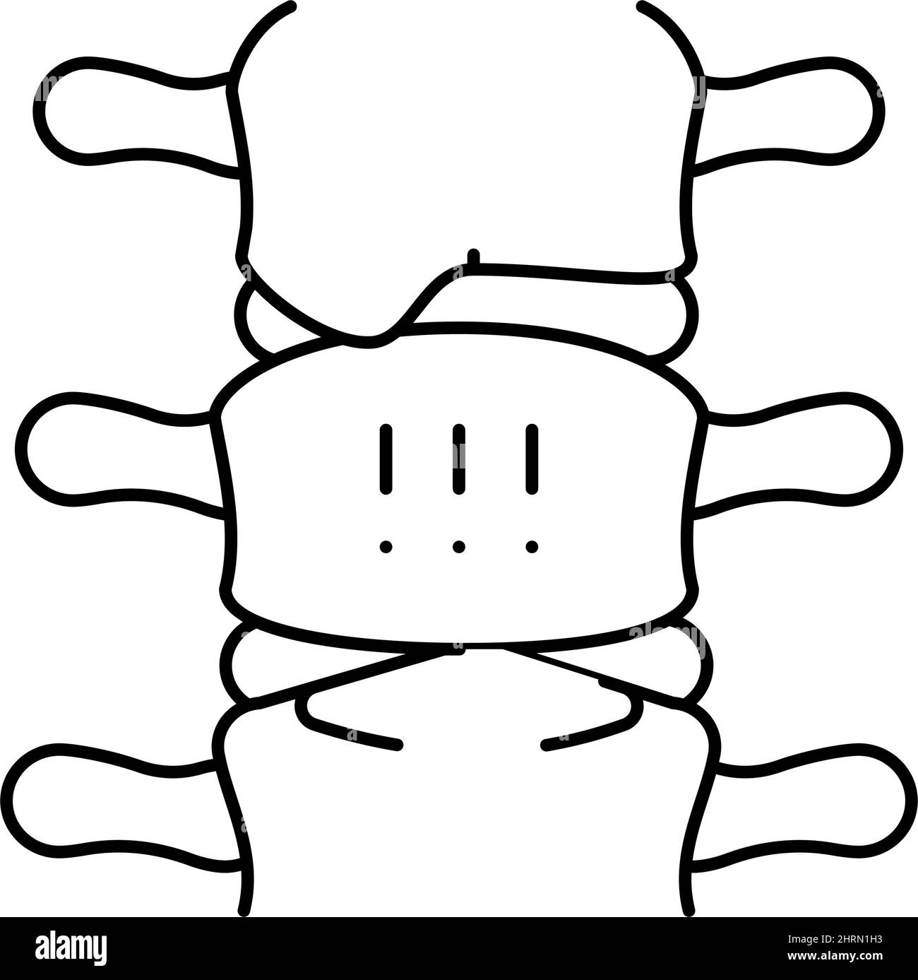 illustration vectorielle de l'icône de la ligne de spondylarthrite ankylosante Illustration de Vecteur