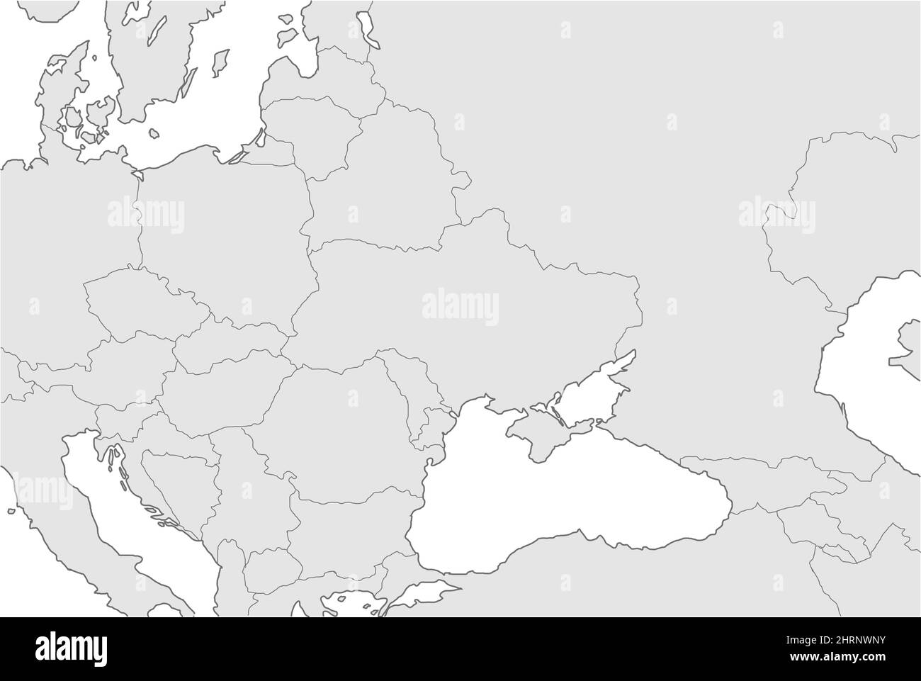 Illustrations cartographiques de l'Ukraine, de la Russie et des pays voisins ( pas de texte ) Illustration de Vecteur