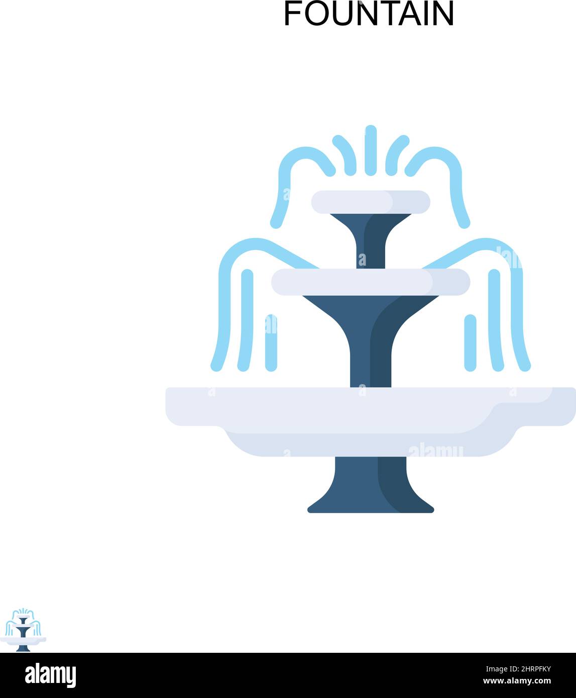 Icône vectorielle simple Fountain.Modèle de conception de symbole d'illustration pour élément d'interface utilisateur Web mobile. Illustration de Vecteur