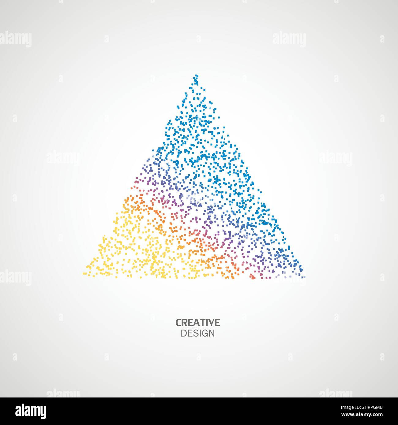 Icône en forme de triangle de couleur abstrait Illustration de Vecteur