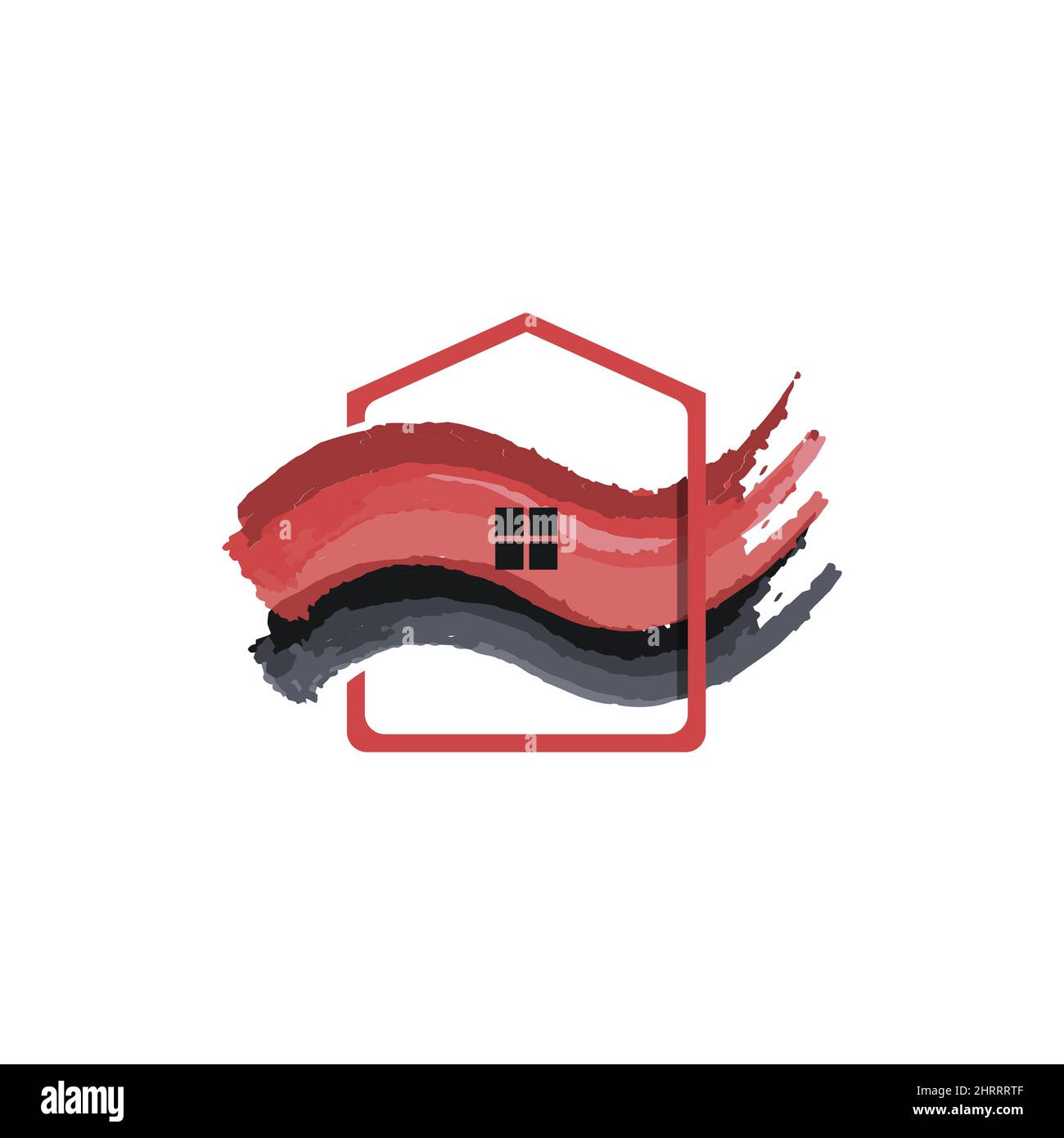 Home peinture Vector logo Design.Home Service de peinture de maison coloriage logo Design Template.Service de peinture de maison, décoration Illustration de Vecteur