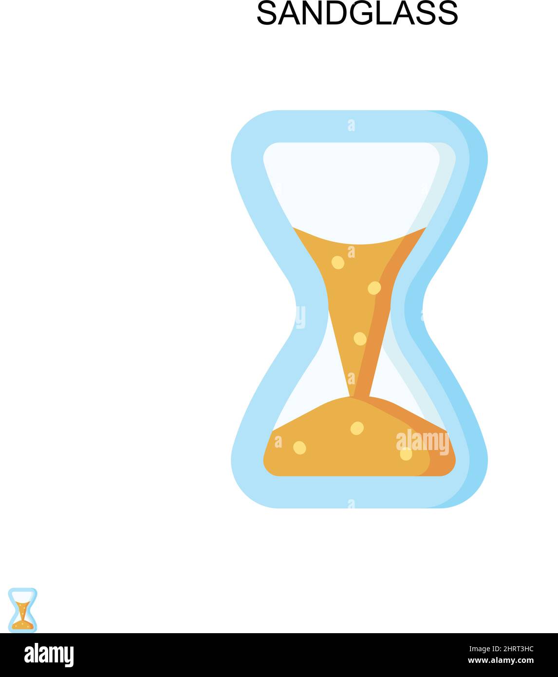 Icône de vecteur simple en verre à sable. Modèle de conception de symbole d'illustration pour élément d'interface utilisateur Web mobile. Illustration de Vecteur