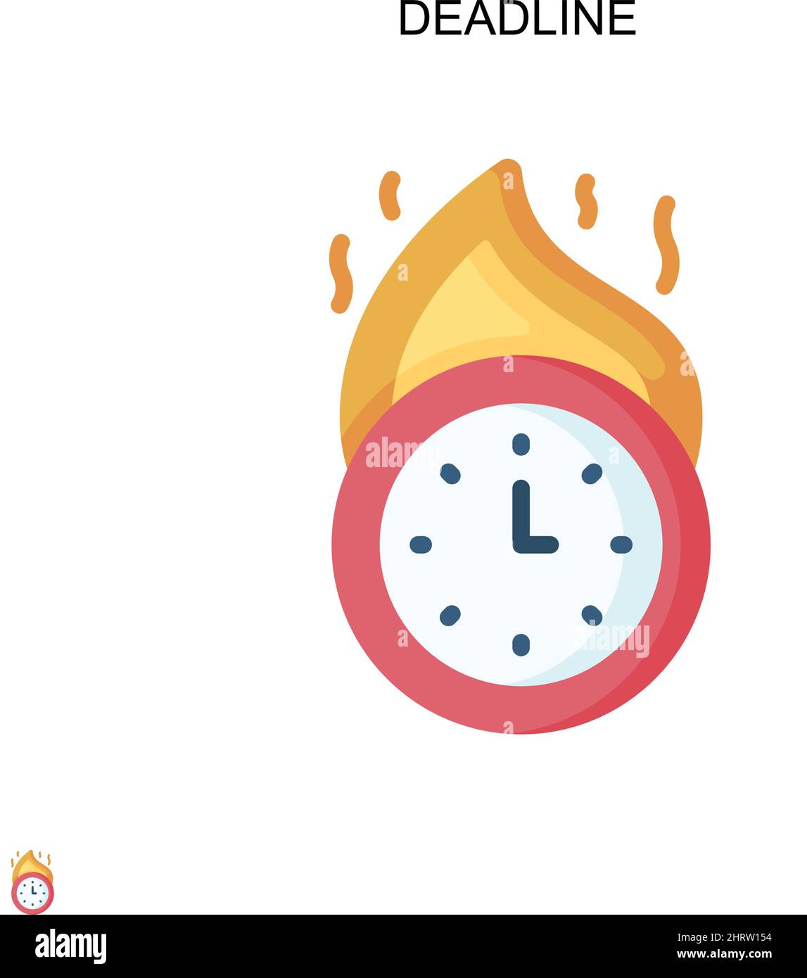 Icône de vecteur simple d'échéance.Modèle de conception de symbole d'illustration pour élément d'interface utilisateur Web mobile. Illustration de Vecteur