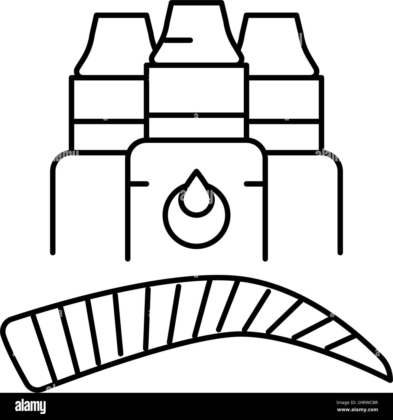 illustration vectorielle de la ligne de pigments organiques pour sourcils Illustration de Vecteur