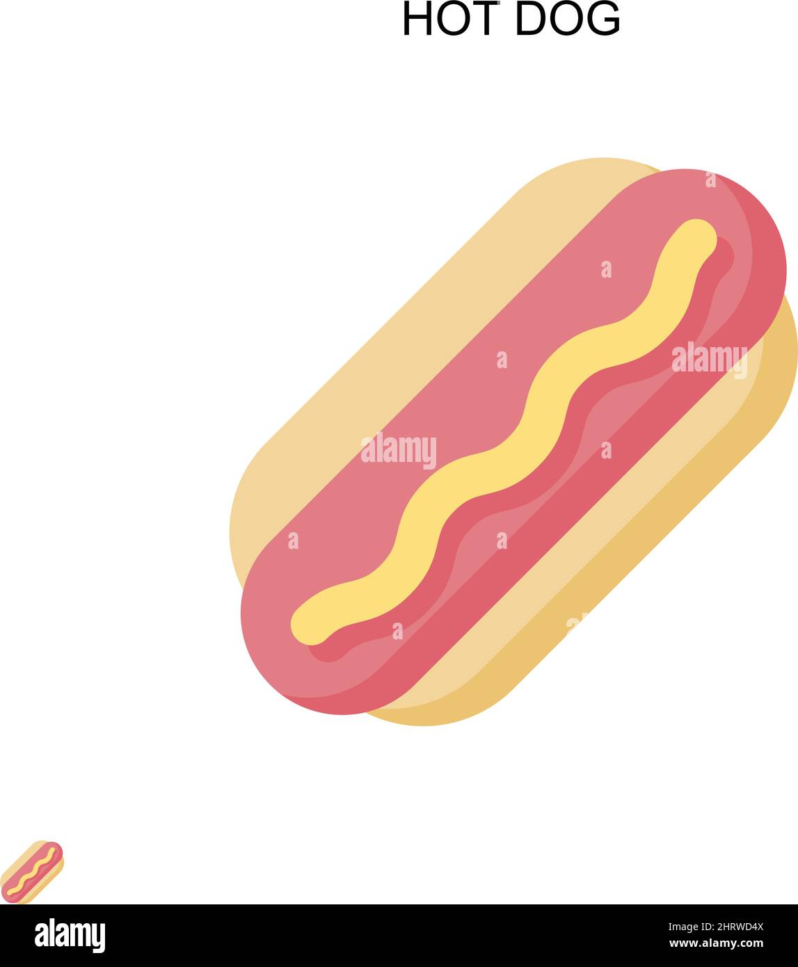 Icône de vecteur simple Hot dog.Modèle de conception de symbole d'illustration pour élément d'interface utilisateur Web mobile. Illustration de Vecteur