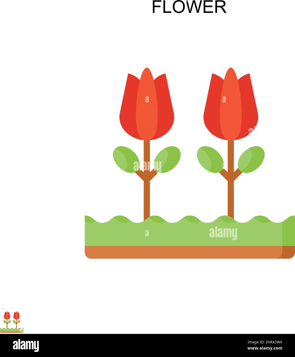 Icône de vecteur simple de fleur.Modèle de conception de symbole d'illustration pour élément d'interface utilisateur Web mobile. Illustration de Vecteur