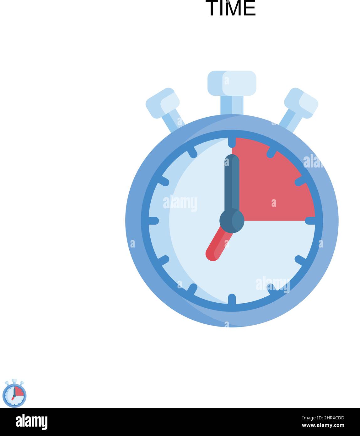 Icône vecteur simple temps.Modèle de conception de symbole d'illustration pour élément d'interface utilisateur Web mobile. Illustration de Vecteur