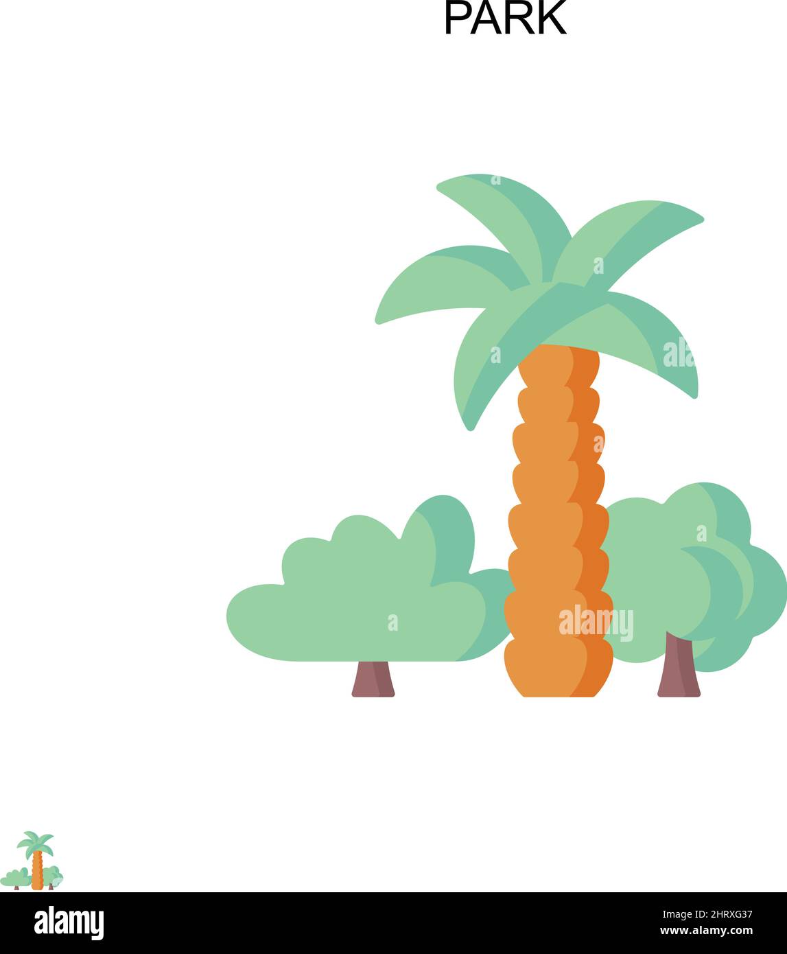 Icône Park simple Vector.Modèle de conception de symbole d'illustration pour élément d'interface utilisateur Web mobile. Illustration de Vecteur