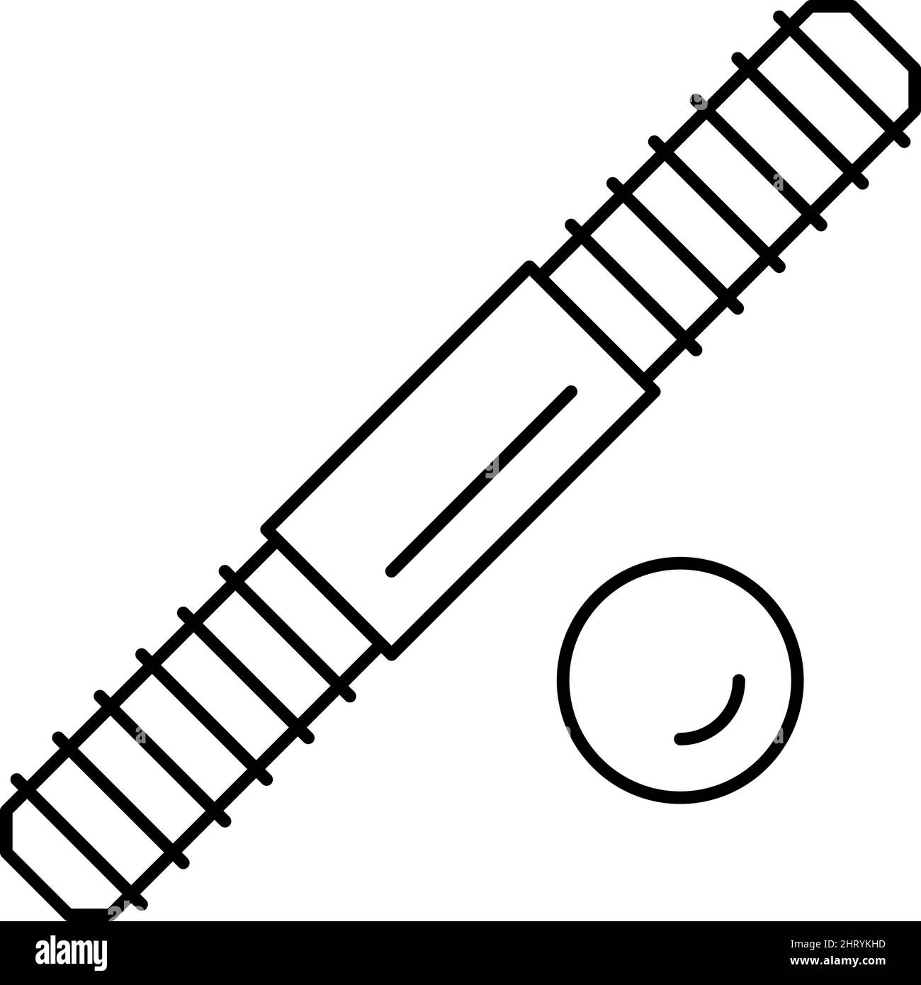 illustration du vecteur de l'icône de la ligne de boulon de goujon Illustration de Vecteur