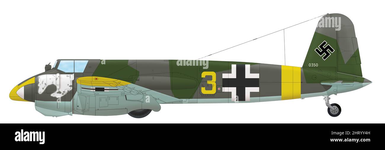 Henschel HS 129B-2 (n° de réf 0350) du 13 (Pz)/JG 51 « Mölders », printemps 1943 Banque D'Images