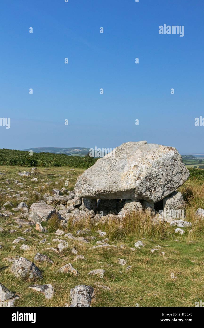 Arthur's Stone (chambre de sépulture néolithique - 2500 av. J.-C.) Cefn Bryn, péninsule de Gower, Swansea, pays de Galles du Sud, Royaume-Uni Banque D'Images